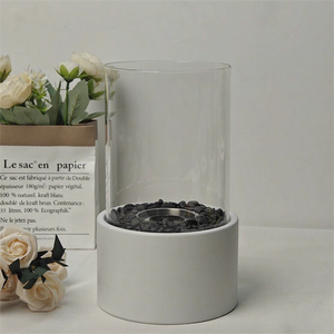 Nouveau design Mini foyer de table en métal pour patio, brasseur à alcool pour bureau, décoré de galets - Product Image 4