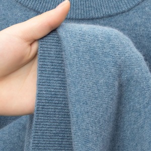 पुरुषों का गोल गर्दन कश्मीरी ऊन स्वेटर शरद ऋतु सर्दियों के मोटे ठोस रंग स्वेटर मध्य आयु वर्ग के व्यापार आकस्मिक ऊन स्वेटर - Product Image 4