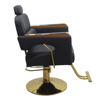Chaise de barbier professionnelle inclinable de salon moderne Chaise de barbier inclinable de spa en tête
