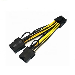 สายไฟ GPU แบบคู่ 18AWG พรีเมียม 8 พิน PCIE สำหรับเชื่อมต่อ GPU กับ CPU สายไฟการ์ดจอ 8 พิน สำหรับ NVIDIA TESLA K80 M40 M60 P40 V100 P100 A6000 D-040 - Product Image 2