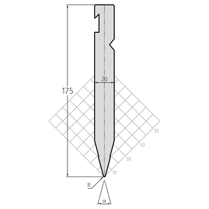 Punzone per Pressa Piegatrice di Alta Precisione OIVACO, Punzone per Piegatura Durevole Compatibile con Amada/<span class=keywords><strong>Trumpf</strong></span> - Product Image 3