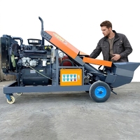Pompe à béton inclinée diesel à quatre cylindres haute efficacité SG pour structures secondaires, débit de 6-8 m³/h, portée verticale de 35 m