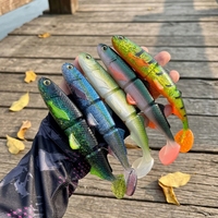 Leurre souple en PVC à longue portée, grande queue en T, 22 cm, imprimé bionique, pour eau salée, brochet, sans hameçons, pour lancer à longue distance