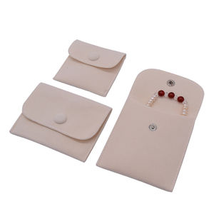 Petit <span class=keywords><strong>sac</strong></span> à main en velours souple, flanelle, à pression, pour emballage de bijoux, boîte poboules, nouvelle collection - Product Image 5