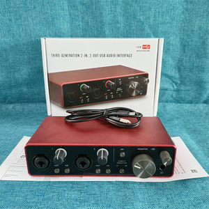 สำหรับ Scarlett 2I2 รุ่นที่ 3 อุปกรณ์เชื่อมต่อเสียง USB ระดับมืออาชีพ เหมาะสำหรับการถ่ายทอดสด คาราโอเกะ และการบันทึกเสียงในสตูดิโอ - Product Image 2