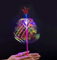 Baguette magique à bulles LED Rainbow Twirler Stick Spin Glitter Stick Variable Twirler Stick Rave Toys for Christmas New Year Party