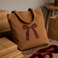Pochette de transport en toile pour les fêtes, sac en toile réutilisable pour cadeaux de fin d'année, support de vente en gros, logo personnalisé