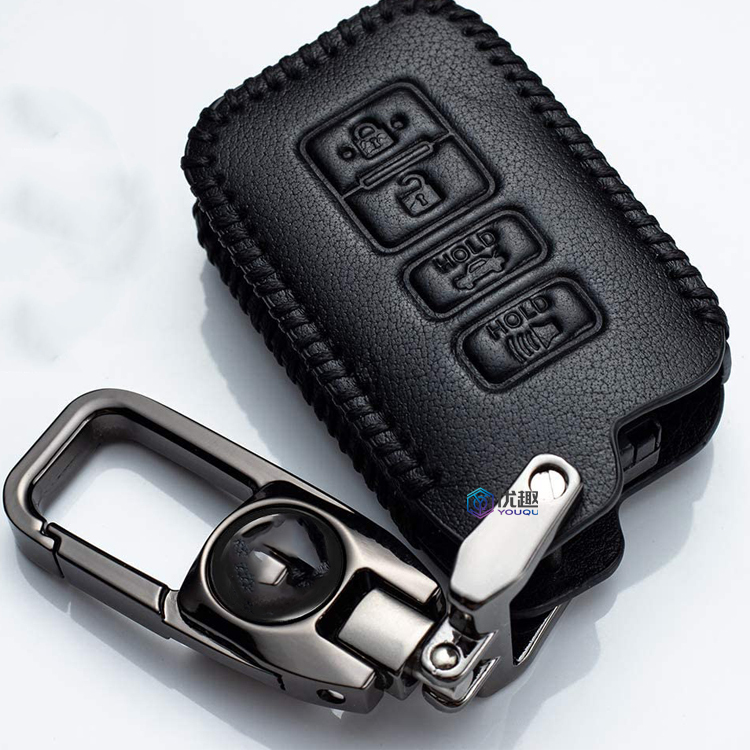 Leather Car Key Fob Cover Case