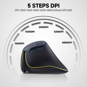 JOMAA Daul Model Wireless Optical Right-Handed Speed Roller <b>Mouse</b> Vertical Ergonomic Rechargeable <b>mouse</b> for Pad Desktop Laptop - Product Image 2