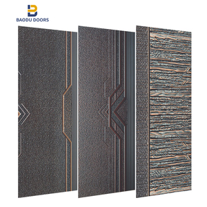 BOWDEU DOORS panneau de peau de porte en acier laminé à froid décoratif sécurité extérieur antivol porte allemagne usine en gros - Product Image 6
