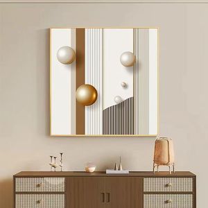 Di lusso astratto geometria moderna decorazione della <span class=keywords><strong>parete</strong></span> <span class=keywords><strong>camera</strong></span> <span class=keywords><strong>da</strong></span> <span class=keywords><strong>letto</strong></span> soggiorno 3D palla Texture stampa ancora vita quadrato pittura in porcellana - Product Image 2