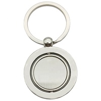 Vente en gros de porte-clés rotatifs de haute qualité en alliage de zinc avec rotation par sublimation porte-clés rotatif logo personnalisé gravé au laser