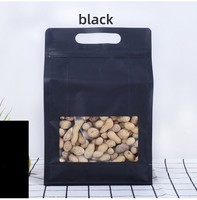Sachets d'emballage personnalisés à fond plat avec fermeture éclair, en aluminium, refermables, à huit soudures latérales, pour noix et céréales séchées