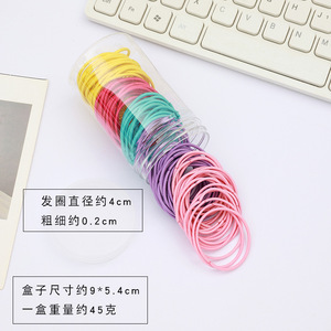 Bande élastique pour cheveux, 100 pièces, couleurs mélangées, haute élasticité, usage quotidien pour filles et enfants, accessoires de coiffure - Product Image 3