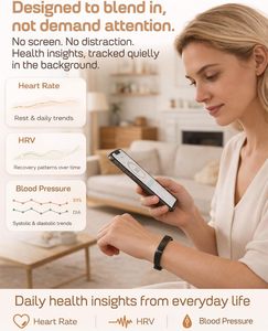 Bracelet intelligent de santé Android sans écran pour le sport, moniteur de sommeil, de fréquence cardiaque et d'oxygène sanguin, tracker d'activité physique - Product Image 2