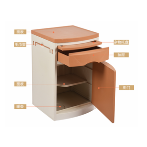 होशे एब्स प्लास्टिक मोबाइल अस्पताल बेडसाइड लॉकर टेबल सस्ते मेडिकल क्लिनिक फर्नीचर - Product Image 6