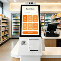 Kiosque de paiement en libre-service de 15,6 pouces avec écran tactile et terminal de point de vente pour la vente au détail, les restaurants et les centres commerciaux avec lecteur de carte NFC