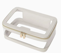 Sac de rangement pour tuiles de Mahjong - Étui à fermeture éclair en PVC transparent, écologique et imperméable pour accessoires de jeu