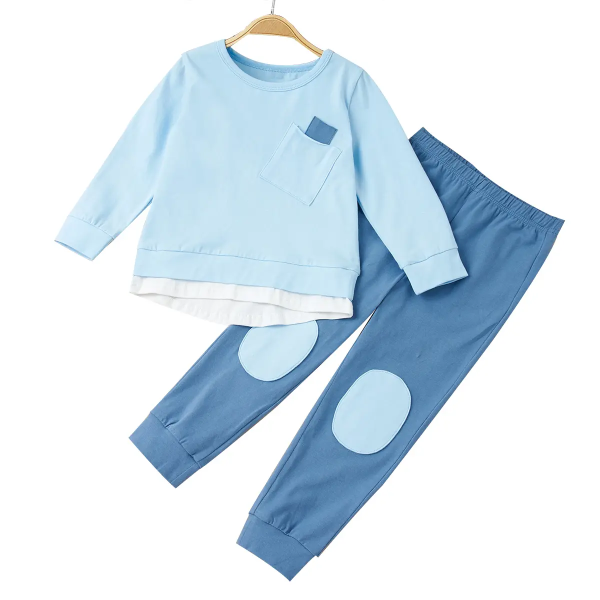 Spring Autumn Children's T-shirt Trousers Set Long Sleeved Shirt Pants Set For Kids Boys Clothing Set