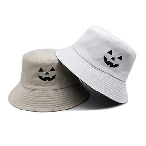 Vente en gros de chapeau de <span class=keywords><strong>pêcheur</strong></span> d'Halloween réversible chapeau de citrouille joyeux et drôle pour une fête en plein air décontractée, un voyage à usage quotidien - Product Image 3