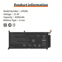 Batterie d'ordinateur portable en gros pour HP ENVY 15-ae 15-ae000 HSTNN-DB7C HSTNN-DB6X 804072-241 807417-005 TPN-C121 11.4V 4300mAh