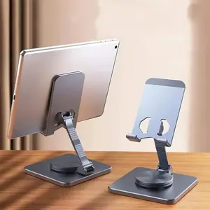 Supporto per telefono in metallo telescopico con supporto per telefono da tavolo pieghevole regolabile da ufficio di alta qualità