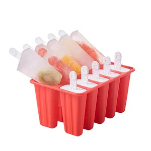 10 cavités personnalisé Popsicle plateau Silicone Popsicle moule pour crème glacée Silicone crème glacée congélateur moule