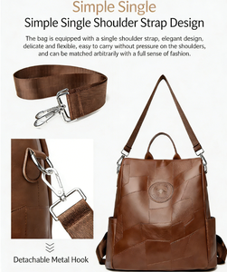 Zaino da Donna Personalizzabile di Moda, Leggero, Grande Capacità, Impermeabile in PU con Cerniera, Lussuoso per Studentesse e Universitarie - Product Image 5