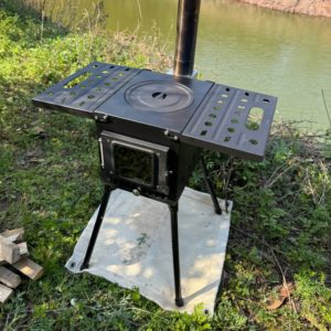 Estufa <span class=keywords><strong>de</strong></span> Camping Plegable Moderna <span class=keywords><strong>de</strong></span> Acero al Carbono, Estufa <span class=keywords><strong>de</strong></span> <span class=keywords><strong>Leña</strong></span> Multifuncional para Exteriores <span class=keywords><strong>y</strong></span> Parrilla para Asar, Ideal para Jardín <span class=keywords><strong>y</strong></span> Picnic - Product Image 1