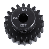 Gear Pinion M1 Berkualitas Tinggi 18T & 19T, Ring Gear & Sleeping Gear untuk Part Motor RC, Material Baja, Proses Hobbing