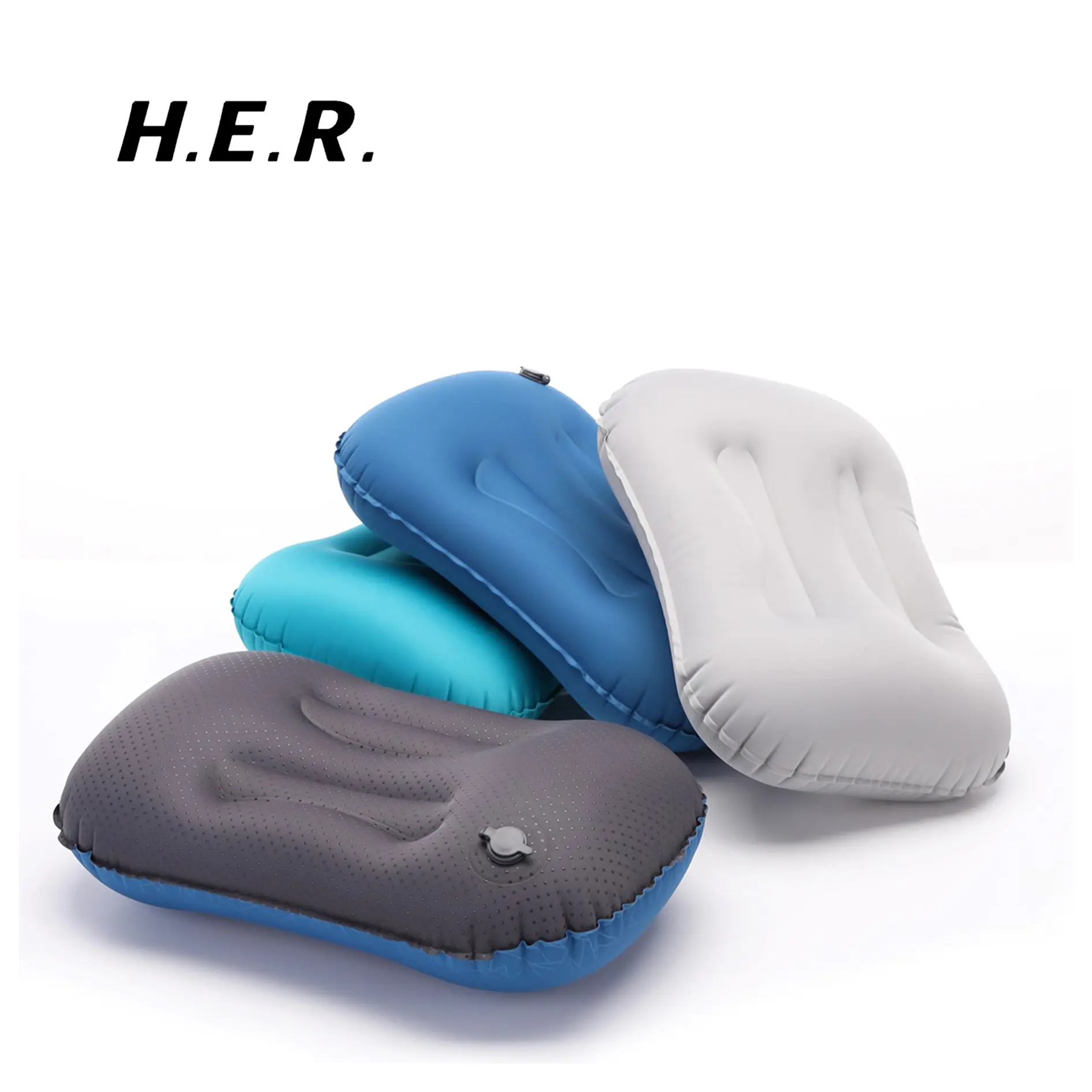 Convenient Camping Outdoor Travel Inflatable Air Pillow Headrest Pillow Inflatable Neck Pillow