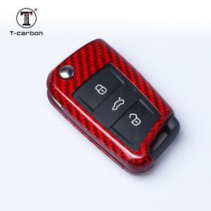 Accessori per auto T-carbonio custodia per chiavi a distanza custodia per chiavi portachiavi per VW Golf 7 MK7 in fibra di carbonio portachiavi per auto accessori - Product Image 3