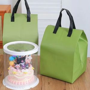Customizable Disposable Non-woven Foldable Insulated Cooler Bag with Zipper Closure for Food Cake Takeout Portable Use - Product Image 1