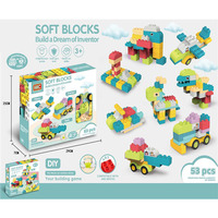 Kit créatif Jouet de jeu sensoriel pour les tout-petits et les enfants d'âge préscolaire Squeeze Stretch Squish Building Blocks Model Toy Compatible avec les enfants