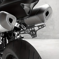 Soporte Universal de Aluminio CNC para Matrícula de Motocicleta con Luz Trasera y Luces Intermitentes