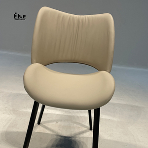 Modern PU Leather Restaurant <b>Chair</b> Contemporary Design Cushioning Dining Furniture Commercial Use - Product Image 6
