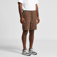 Shorts décontractés en velours côtelé marron pour homme, avec cordon de serrage et taille élastique, style rétro, pour l'été et le quotidien