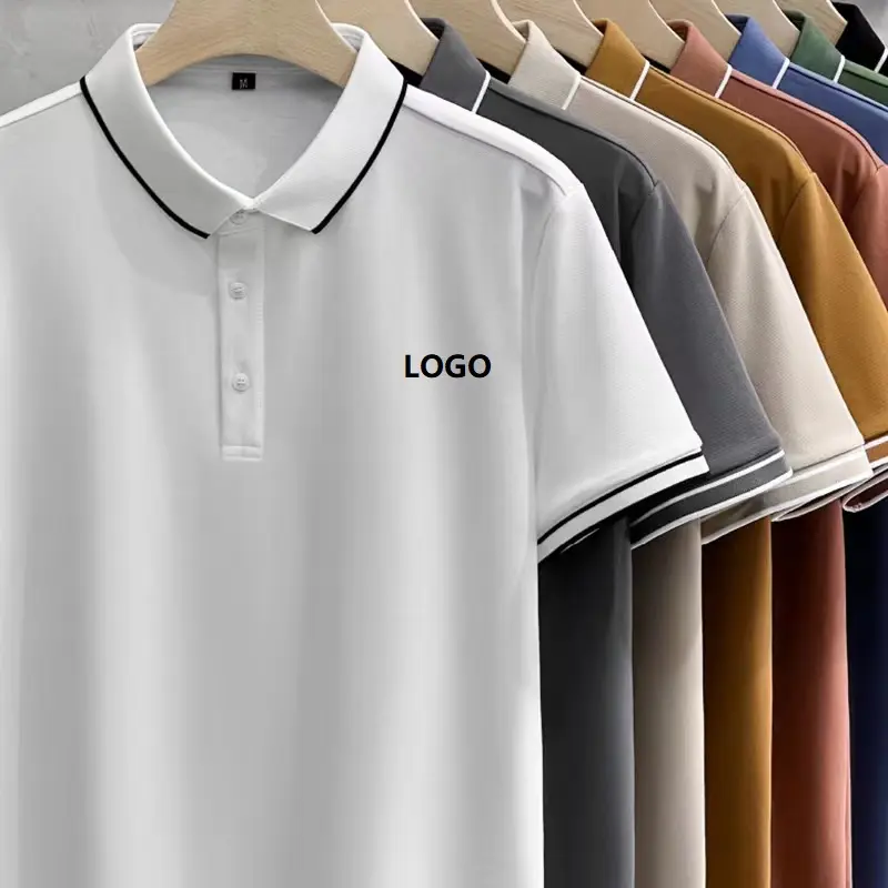 OEM High Quality Mercerized Pima Cotton Polo Shirts Custom Embroidery Logo Golf Polyester Quick Dry Polo shirts For Men
