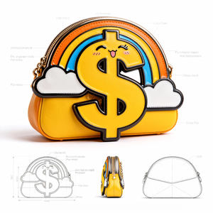Mochila Personalizada con Símbolo de Moneda Pequeño, Estilo Ita Bag, con Bolsillo para Botella de Agua, Estilo Mensajero, Ideas de Inspiración para DIY - Product Image 4