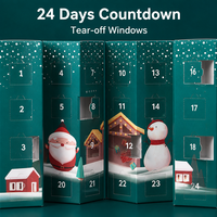 Calendrier de l'Avent personnalisé de Noël avec 24 jours de compte à rebours, chocolats, jouets, bonbons, emballage mystère, boîtes cadeaux