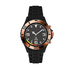 Montre-bracelet dorée pour hommes, chiffres griffés, bracelet extensible, pour les personnes noires ou les personnes âgées, - Product Image 1