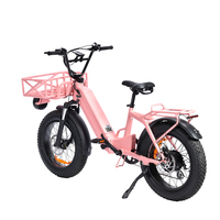 Vélo électrique pliable mini pour adultes, moteur sans balais 500w/750w/1000W, 7 vitesses, 48V 15AH, batterie amovible, pneus gras 20 pouces, montagne