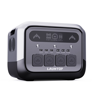 Station portable tout-en-un LAUNTOP Pro1200 1024Wh 1200W LiFePO4 empilable à onde sinusoïdale pure pour le camping et l'utilisation en extérieur - Product Image 2
