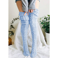 Nouveau hiver de haute qualité longue épaisse cuisse haute tricoté fille femmes chaussettes