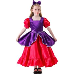 Kit de déguisement inspiré de la princesse pour filles, avec robe, nœud, bandeau, jupe et haut, pour Halloween et spectacles sur scène - Product Image 5