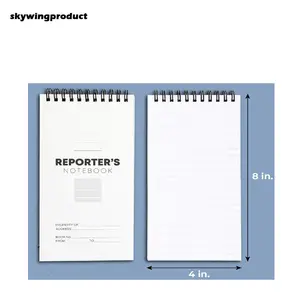 Skywing produktetop qualität 12 Pack 8x4 Zoll 140 Seiten Pro Buch Reporter Tasche Spirale Memo Pad Notebook Für studenten und Offi
