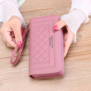 <span class=keywords><strong>Sac</strong></span> à <span class=keywords><strong>main</strong></span> décontracté long en PU géométrique pour femme, nouvelle collection, avec double fermeture éclair, grande capacité, porte-cartes, idéal pour le dropshipping transfrontalier - Product Image 3