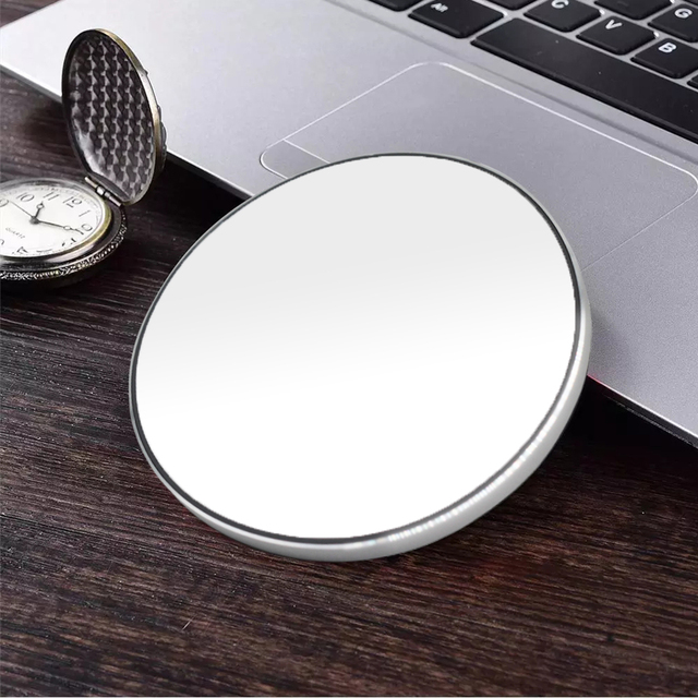 Aluminium+PC 15W Portable Wireless Charger LED Light Fast Charging Type-C Input Wireless Phone Chargers