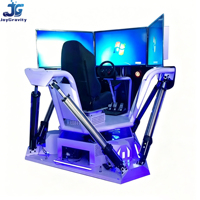 Simulador de Carreras para PC 6DOF, Dinámico de 6 Ejes, VR, 3 Pantallas, Máquina de Juego de Carreras, Construcción de Metal y Fibra de Vidrio, Interior/Exterior