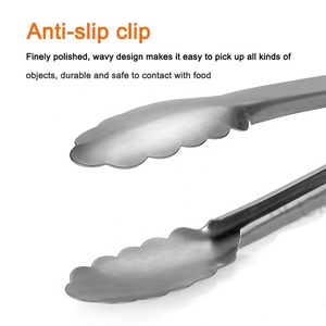 China Factory Kochclip Salat Servieren Zange Metall Edelstahl 9 12 14 16 Zoll Küchen pinzette Lebensmittel zange zum Grillen - Product Image 5